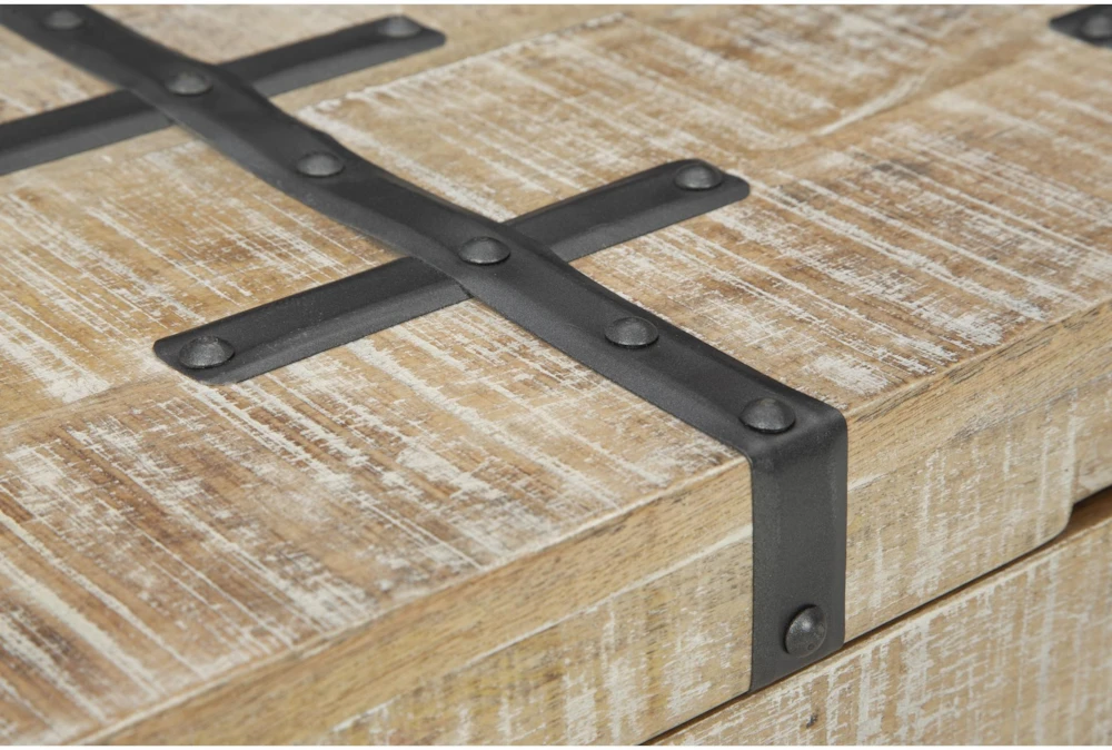 Darry White Washed Storage Trunk 7 Darry White Washed Storage Trunk - Image 5