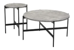 Gray & Black Coffee Table Set