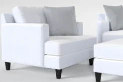 Edge Chenille Sofa/Loveseat/Chair/Ottoman Set 12 Edge Chenille Sofa/Loveseat/Chair/Ottoman Set -Furniture Store 307534 white fabric living room set detail 44