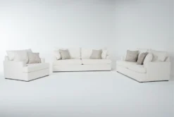 Belinha II Opal 3 Piece Queen Sleeper Sofa, Condo Sofa & Chair Set