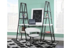 Carnelian White Faux Leather Barrel Office Chair -Furniture Store 307696 white polyurethane office chair room 86