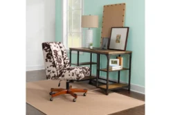 Callippe Brown Cowprint Office Chair -Furniture Store 307706 brown polyester office chair room 85