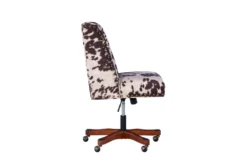 Callippe Brown Cowprint Office Chair -Furniture Store 307706 brown polyester office chair side 14