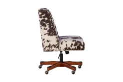 Callippe Brown Cowprint Office Chair -Furniture Store 307706 brown polyester office chair side 15