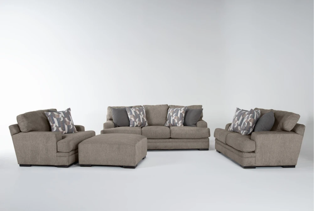 Arlen Marble 4 Piece Sofa, Loveseat, Chair & Ottoman Set 3 Arlen Marble 4 Piece Sofa, Loveseat, Chair & Ottoman Set