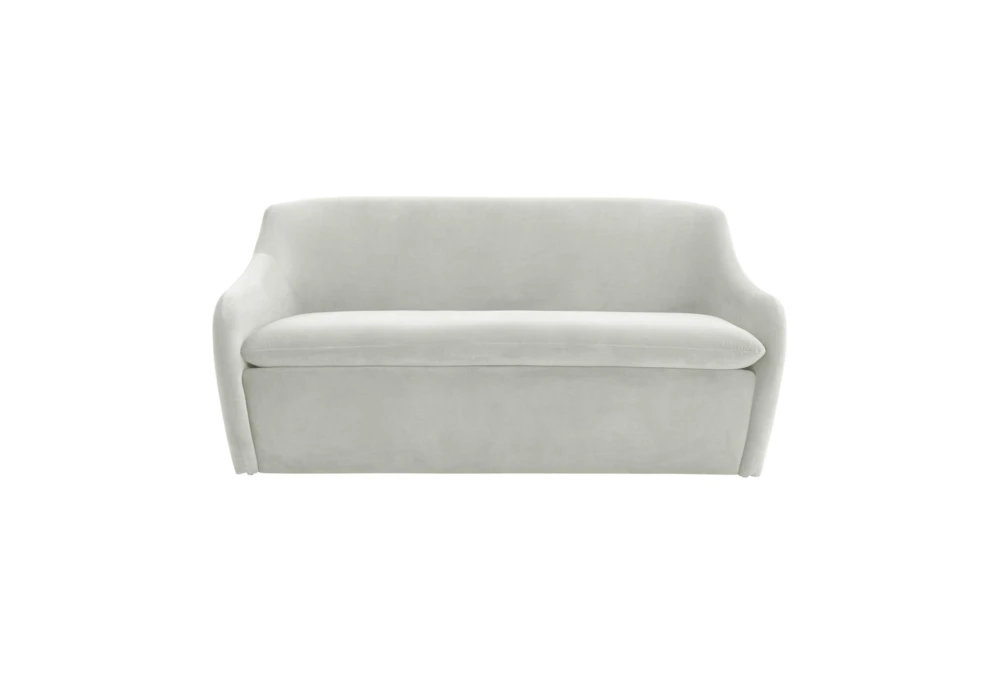 Layne Light Grey Velvet 65" Loveseat 4 Layne Light Grey Velvet 65" Loveseat - Image 2