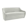 Layne Light Grey Velvet 65" Loveseat -Furniture Store 308730 grey fabric settee signature 03