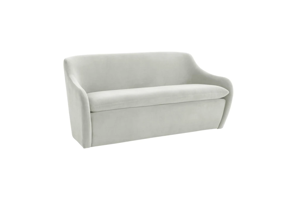 Layne Light Grey Velvet 65" Loveseat 3 Layne Light Grey Velvet 65" Loveseat