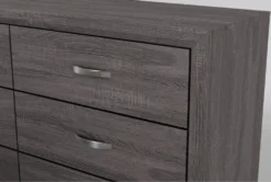 Kyrie Black Full Metal Panel 3 Piece Bedroom Set With Finley Dresser + Nightstand -Furniture Store 308912 black metal bedroom set detail 48