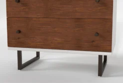 Kyrie Black Full Metal Panel 3 Piece Bedroom Set With Clark Chest Of Drawers + 1-Drawer Nightstand -Furniture Store 309013 black metal bedroom set detail 49