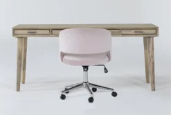 Allen Computer Desk + Phoebe Blush Office Chair