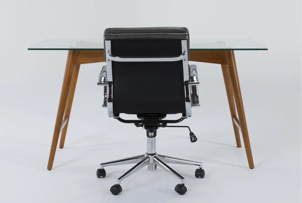 Alton Glass Desk + Moby Grey Low Back Rolling Office Chair 3 Alton Glass Desk + Moby Grey Low Back Rolling Office Chair
