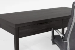 Pierce Espresso Computer Desk+ Moby Grey High Back Rolling Office Chair -Furniture Store 309875 brown wood desk and chair set detail 46