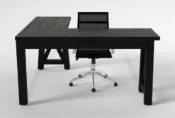 Jaxon Corner Desk + Wendell Office Chair 17 Jaxon Corner Desk + Wendell Office Chair -Furniture Store 309901 black wood desk and chair set back 65
