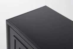 Linette 84" Fireplace Tv Stand -Furniture Store 310197 black wood media console detail 46