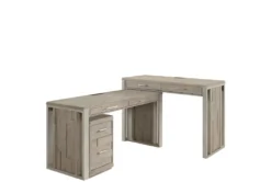 Bolton Grey Nesting L-Shaped Desk 3 Piece Set