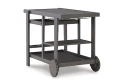 Kail Gray Outdoor Serving Bar Cart -Furniture Store 311852 grey wood bar cabinet back 82