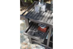 Kail Gray Outdoor Serving Bar Cart -Furniture Store 311852 grey wood bar cabinet detail 47
