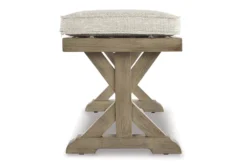 Beachside Outdoor Bench With Cushion -Furniture Store 311883 brown multi media dining bench side 14