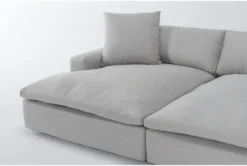 Utopia Modular 96" Oversized Double Chaise -Furniture Store 312328 grey fabric sectional detail 44