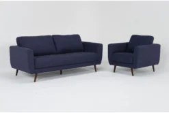 Ginger Denim Sofa & Chair Set