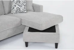 Stark Light Grey Sofa With Reversible Chaise & Light Grey Swivel Chair -Furniture Store 313049 grey fabric living room set detail 46