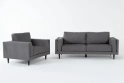 Aries Smoke Sofa & Chair Set