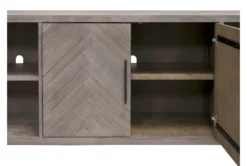 Leona Grey 80" Two Door Tv Stand 11 Leona Grey 80" Two Door Tv Stand -Furniture Store 313282 grey wood media console detail 46