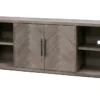 Leona Grey 80" Two Door Tv Stand -Furniture Store 313282 grey wood media console signature 02