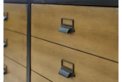 Emory Black 80" Tv Stand -Furniture Store 313284 black wood media console detail 46