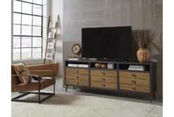 Emory Black 80" Tv Stand -Furniture Store 313284 black wood media console room 86