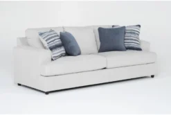 Mialni II 96" Queen Sleeper Sofa -Furniture Store 313349 grey fabric sleeper side 18