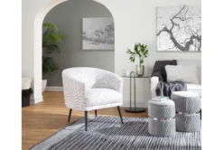 Kate Black Marble, Nickle And Glass Side Table -Furniture Store 313741 silver metal chairside table room 87