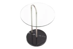 Kate Black Marble, Nickle And Glass Side Table -Furniture Store 313741 silver metal chairside table top 31