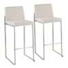 Ian Beige Fabric High Back Barstool Set Of 2 -Furniture Store 314342 white polyester bar stool signature 01