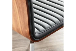 Sam Black Faux Leather Swivel Dining Chair Set Of 2 -Furniture Store 314370 black faux leather dining chair detail 44