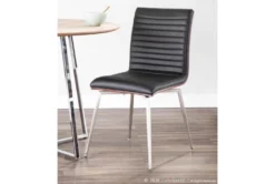 Sam Black Faux Leather Swivel Dining Chair Set Of 2 -Furniture Store 314370 black faux leather dining chair room 85