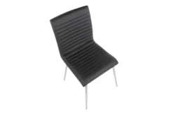 Sam Black Faux Leather Swivel Dining Chair Set Of 2 -Furniture Store 314370 black faux leather dining chair top 31