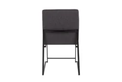 Ian Charcoal Fabric Black Steel Dining Chair Set Of 2 -Furniture Store 314380 grey polyester dining chair back 82