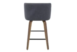 Tori Walnut And Blue Fabric Counter Stool Set Of 2 -Furniture Store 314404 blue polyester counter height stool back 82