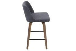 Tori Walnut And Blue Fabric Counter Stool Set Of 2 -Furniture Store 314404 blue polyester counter height stool side 14