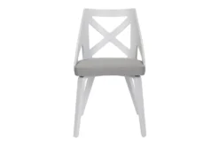 Ashton White Textured Wood And Light Grey Fabric Dining Chair Set Of 2 -Furniture Store 314419 grey polyester dining chair front 02