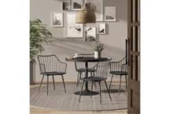 Walter Black Metal And Black Wood Dining Chair -Furniture Store 314430 black wood dining chair room 85