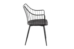 Walter Black Metal And Black Wood Dining Chair -Furniture Store 314430 black wood dining chair side 14