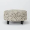 Perch II Fabric Penelope Herb Medium Round Storage Ottoman