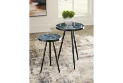 Claredon Teal/Black 2 Piece Accent Tables -Furniture Store 315331 room 85