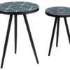 Claredon Teal/Black 2 Piece Accent Tables