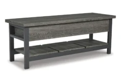 Rhyder Brown Storage Bench -Furniture Store 315352 back 82