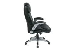 Hugo Black Faux Leather Executive Office Chair -Furniture Store 315488 black faux leather office chair detail 46