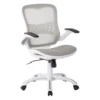 Caty White Mesh Office Chair With Wheels -Furniture Store 315490 white polyester office chair signature 01